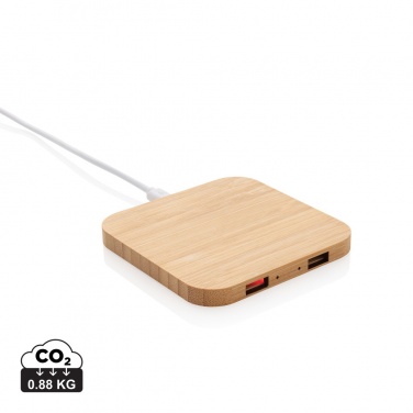 Logo trade liikelahja kuva: 5W bambulaturi USB:llä