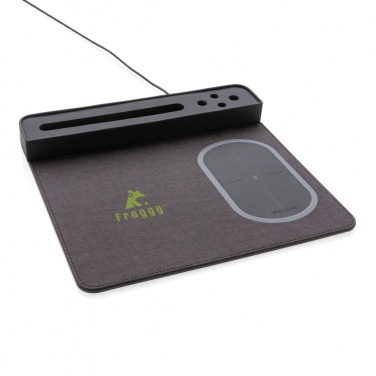 Logotrade liikelahjat mainoslahjat tuotekuva: Air-hiirimatto, jossa 5 W:n langaton lataus ja USB
