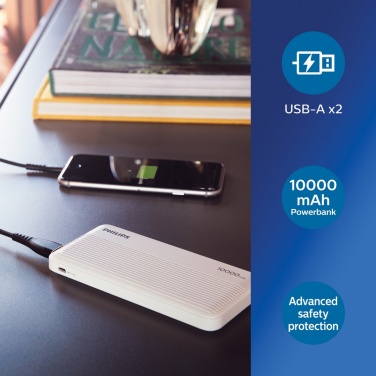 Logo trade mainoslahja kuva: Philips 10000mAh ohut varavirtalähde