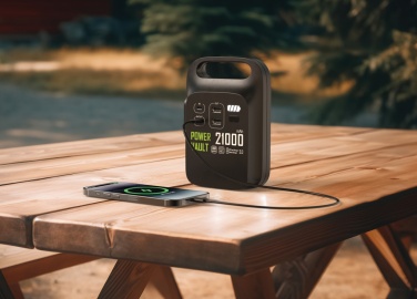 Logo trade mainoslahjat tuotekuva: Power Vault 21000 kannettava virta-asema RCS muovista