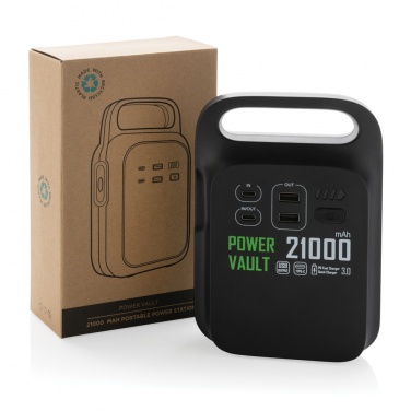 Logo trade liikelahjat mainoslahjat kuva: Power Vault 21000 kannettava virta-asema RCS muovista