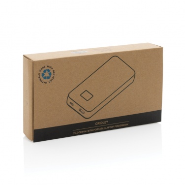 Logotrade liikelahja tuotekuva: Gridley 20000mAh 65W tietokonevirtapankki RCS muovista