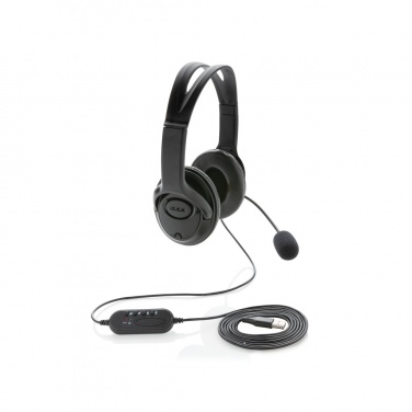 Logo trade mainoslahja kuva: Työheadset johdolla