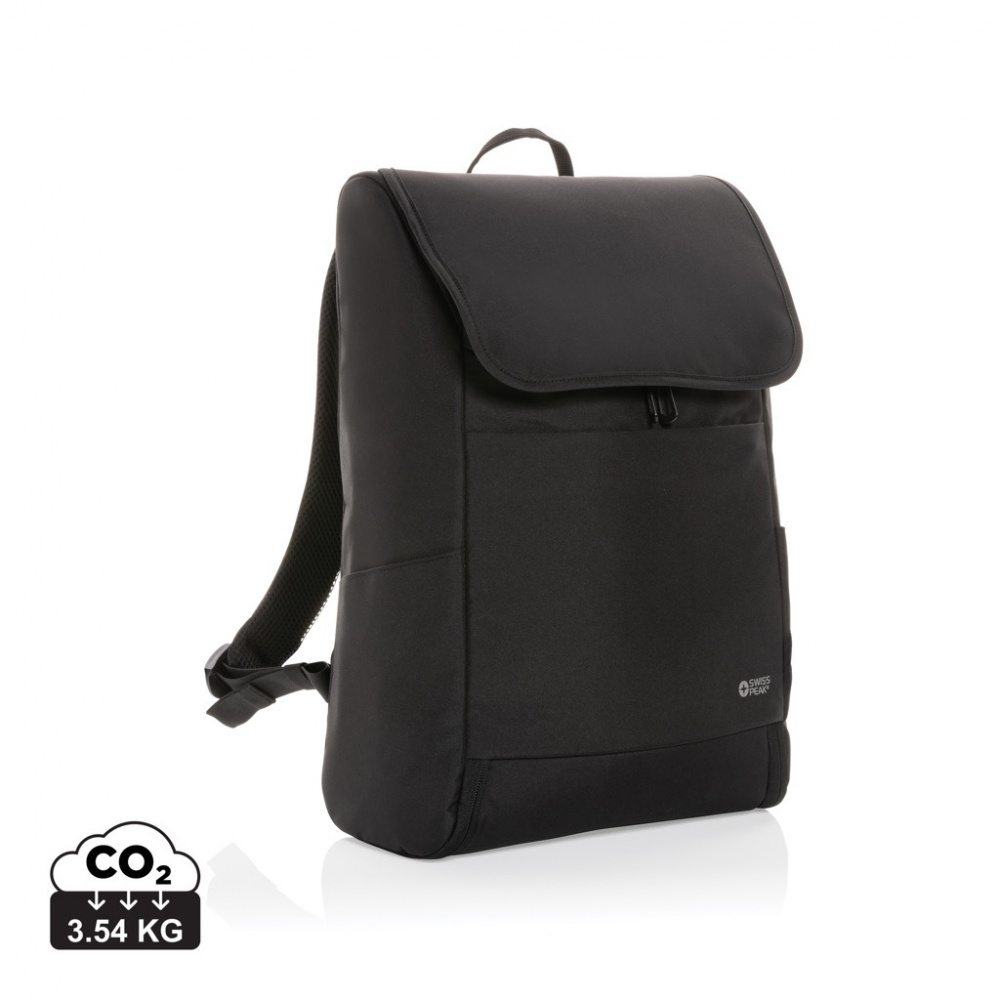 Logotrade liikelahja mainoslahja kuva: Swiss Peak Fern AWARE™ RPET 15" reppu vetoketjulla