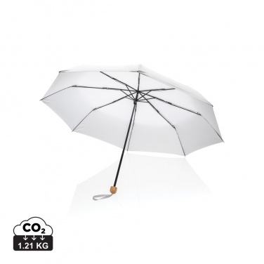 Logotrade liikelahja tuotekuva: 20.5" Impact AWARE™ RPET 190T Pongee bambusateenvarjo