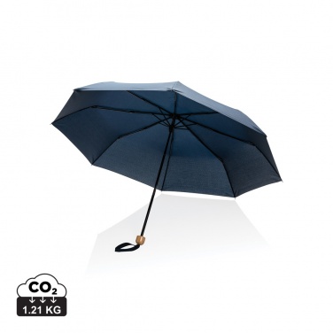 Logotrade liikelahjat kuva: 20.5" Impact AWARE™ RPET 190T Pongee bambusateenvarjo