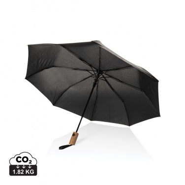 Logotrade mainoslahja tuotekuva: Kaycey 21" AWARE™ RPET Akaasiapuinen mini sateenvarjo