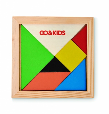 Logotrade mainoslahja ja liikelahja kuva: Tangram-palapeli puusta