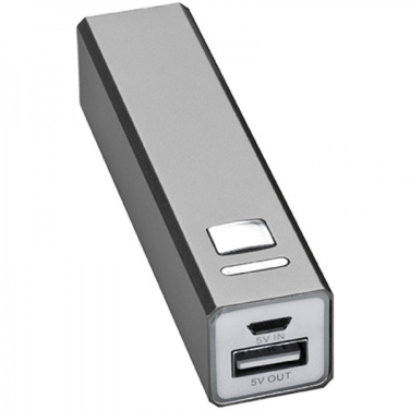 Logotrade mainoslahja tuotekuva: Metallinen virtapankki PORT HOPE 2200mAh