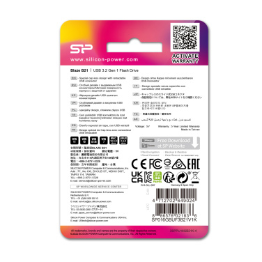 Logo trade liikelahjat mainoslahjat kuva: Pendrive Silicon Power Blaze B21 3.1