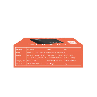 Logotrade mainostuote tuotekuva: Virtapankki Silicon Power QS15 20000 mAh