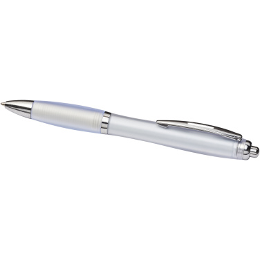 Logotrade mainoslahja tuotekuva: Curvy ballpoint pen with frosted barrel and grip