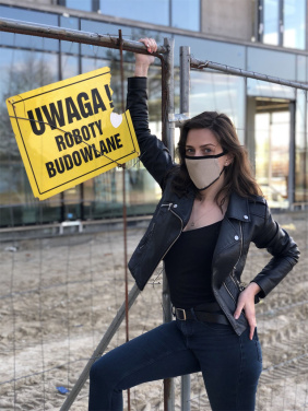 Logotrade liikelahjat kuva: MARS PRO puuvillanaamari (koko M), jossa on tasku ja HEPA-suodatin. 1380165
