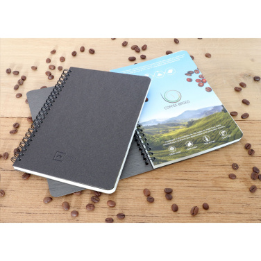 Logo trade mainoslahja ja liikelahja tuotekuva: Kahvipaperi Notebook Wire-O A5