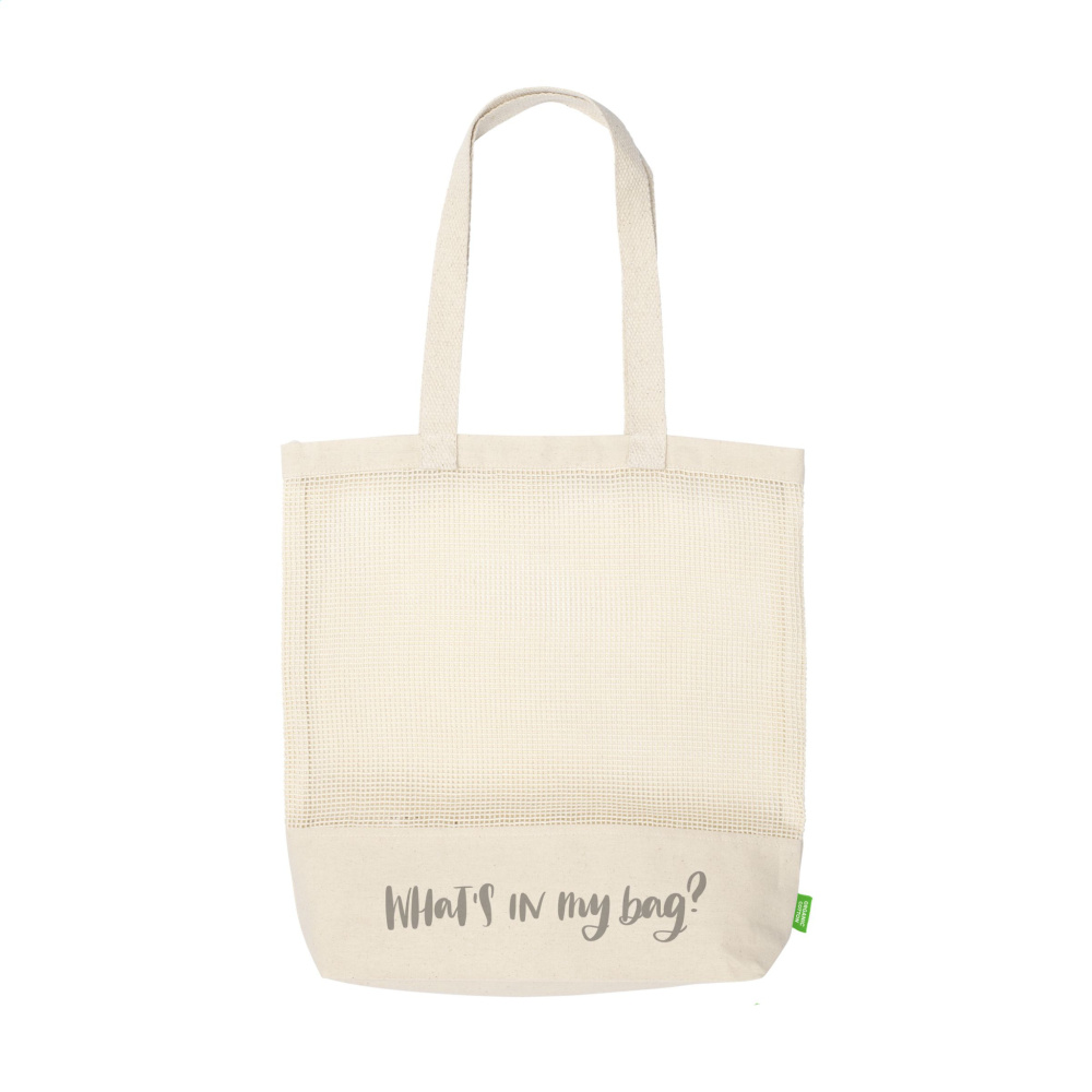 Logo trade mainostuotet tuotekuva: Natura Organic Mesh Shopper (180 g/m²) ostoskassi