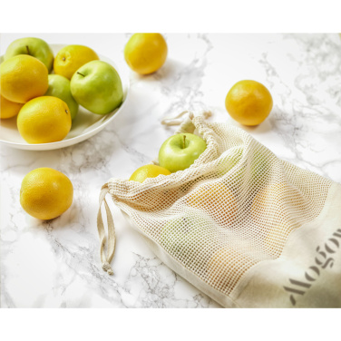 Logo trade liikelahjat mainoslahjat kuva: Natura Organic GOTS Mesh Bag (120 g/m²) hedelmäpussi