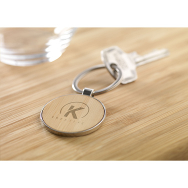 Logotrade liikelahja mainoslahja kuva: Bamboo Key Circle avaimenperä