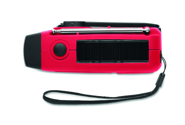 Logo trade liikelahja kuva: Radio SOS LED-taskulampulla