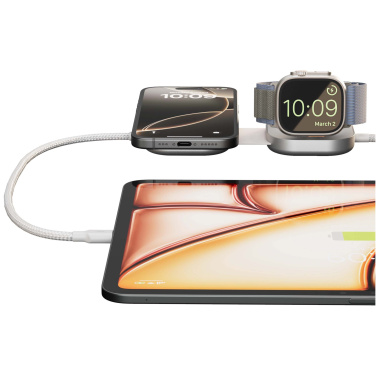Logotrade liikelahja tuotekuva: Zens Pro 3 140 W:n USB-C 3-in-1 -latauskaapeli