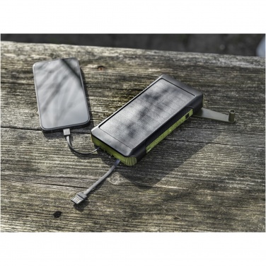 Logotrade reklaminės dovanos nuotrauka: Soldy 10 000 mAh RCS perdirbto plastiko saulės dinamo maitinimo blokas 