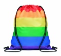 Rainbow RPET maišelis su virvele, Daugiaspalvis