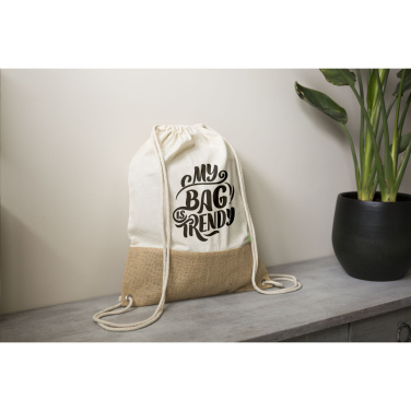 Logotrade dovana nuotrauka: Kombinuota ekologiška kuprinė (160 g/m²)
