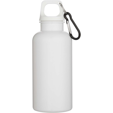 Logotrade reklaminiai produktai nuotrauka: Oregon 400 ml vienspalvis RCS perdirbto plastiko vandens butelis su karabinu
