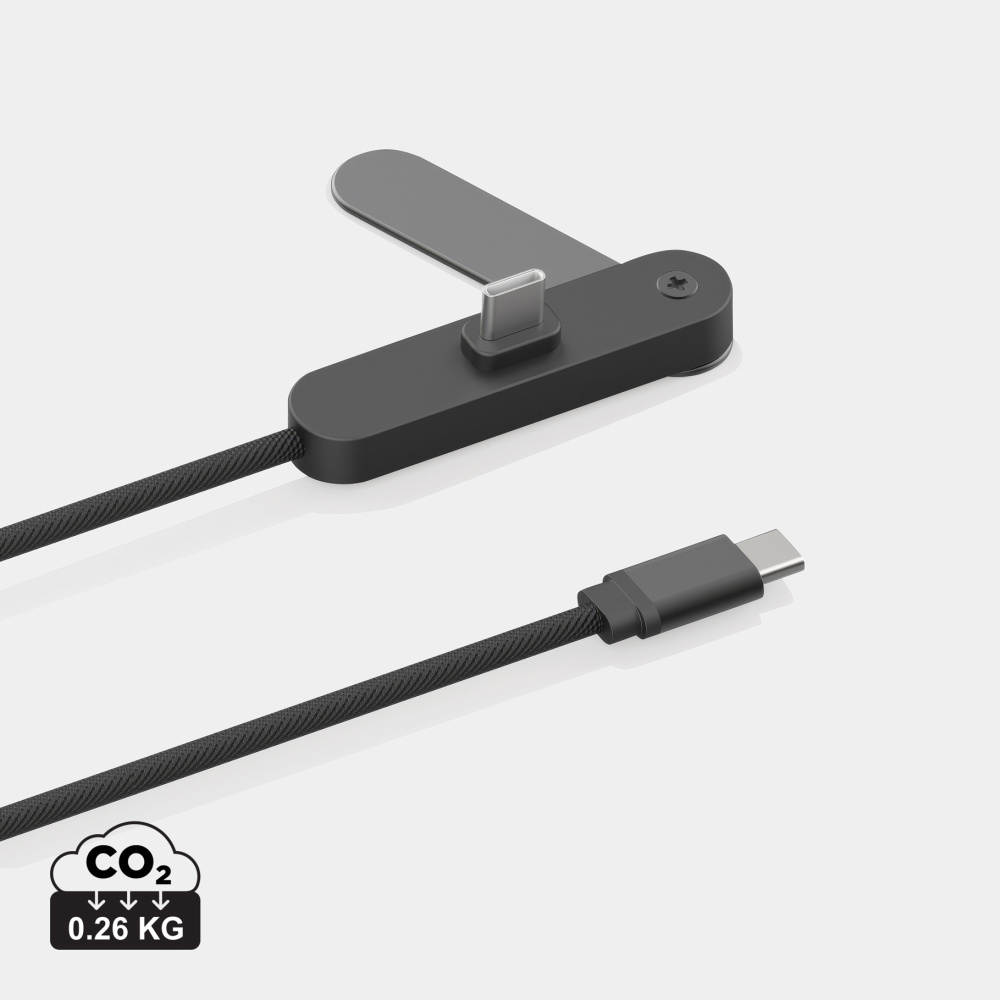 Logotrade reklaminiai produktai nuotrauka: Aluvia RCS 65W PD laidas su reguliuojamu telefono stovu