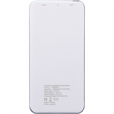 Logotrade Ideja dāvanas foto: Pastāvīga 10 000 mAh bezvadu barošanas banka ar LED