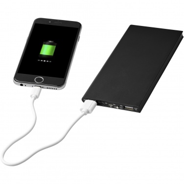 Logotrade korporatīvās dāvanas foto: Plate 8000 mAh alumīnija barošanas banka