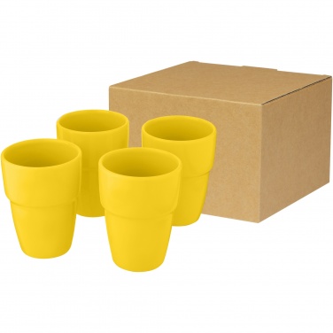 Logotrade dāvanas foto: Staki 4-daļīgs 280 ml sakraujamās krūzes dāvanu komplekts