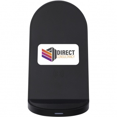 Logotrade Ideja dāvanas foto: Loop 15W divu spoļu RCS otrreizēji pārstrādātas plastmasas bezvadu uzlādes statīvs