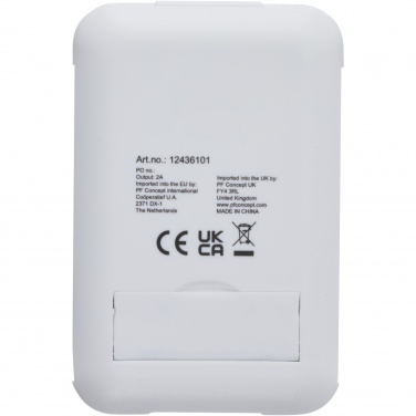 Logotrade Ideja dāvanas foto: Atjautīgs pārstrādātas plastmasas modulārais uzlādes kabelis ar tālruņa turētāju