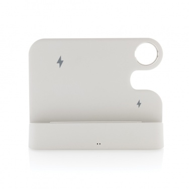 Logotrade logo dāvanas foto: Joltz RCS pārstrādāta plastmasas dubultā 15 W lādētājs ar iWatch slotu