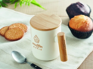 Logotrade Ideja dāvanas foto: Porcelāna krūze ar vāku 380 ml