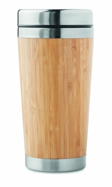 Logotrade korporatīvās dāvanas foto: Divsienu bambusa kolba 430ml