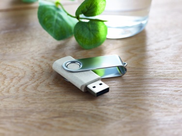 Logotrade Ideja dāvanas foto: Kviešu salmi PP 50/50 USB 16GB