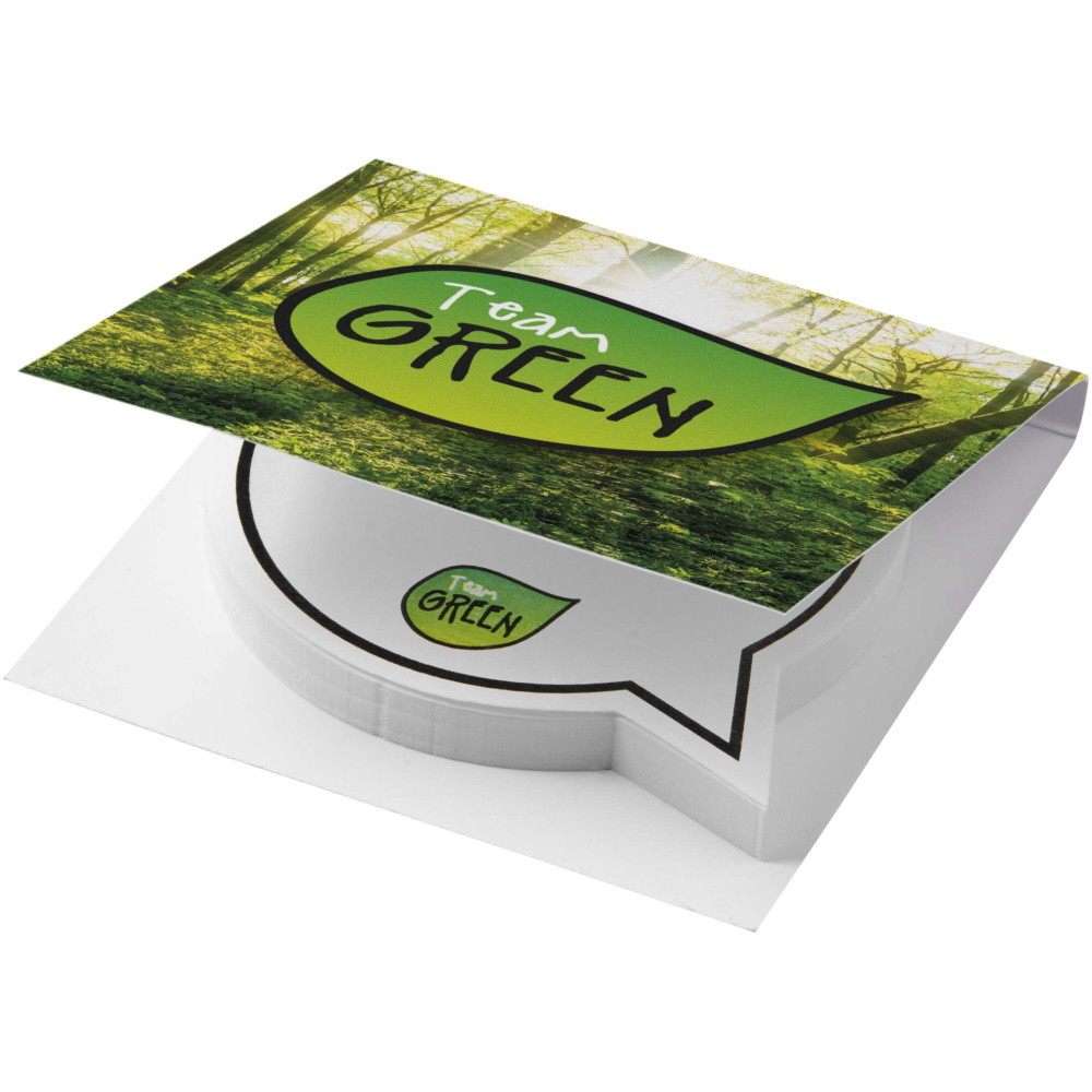 Logotrade Ideja dāvanas foto: Sticky-Mate® mīksta vāka runas burbuļa formas līmlapiņas