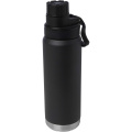 Fortis 700 ml RCS sertificēta pārstrādāta nerūsējošā tērauda vara vakuuma izolēta ūdens pudele, Vienmērīgi melna