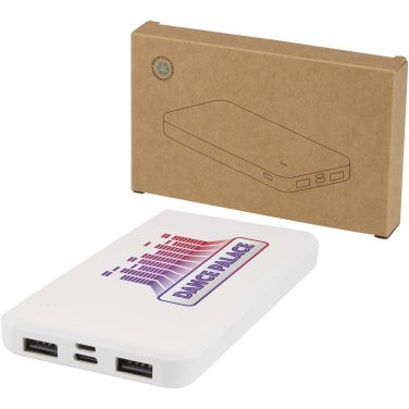 Logotrade logo dāvanas foto: Intan 10.000 mAh 10W pārstrādājamas plastmasas pārnēsājamais akumulators