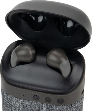 Logotrade logo dāvanas foto: Bluetooth skaļrunis HF01 ar iebūvētiem austiņām 2 vienā