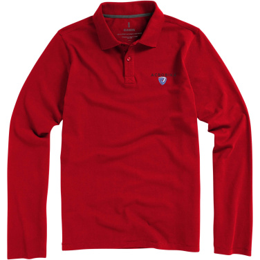 Logotrade logo dāvanas foto: Oakville vīriešu polo ar garām piedurknēm