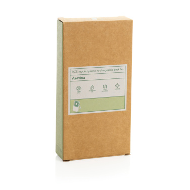 Logotrade ziemassvētku dāvanas foto: Aervina RCS pārstrādātas plastmasas uzlādējams galda ventilators