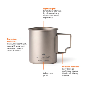 Logotrade ziemassvētku dāvanas foto: Nordic Drift Trail Ultra Light Titanium 450ml krūze