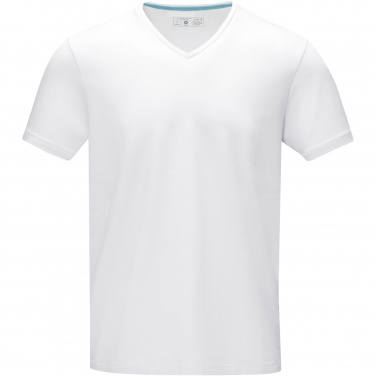 Логотрейд pекламные cувениры картинка: Kawartha short sleeve men's organic V-neck t-shirt