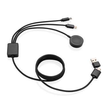 Логотрейд pекламные cувениры картинка: Кабель для зарядки Terra RCS rPET 6-в-1 с зарядным устройством для часов