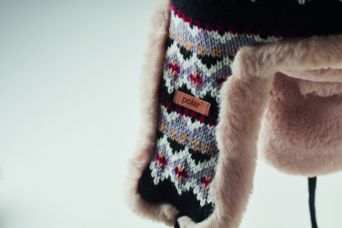 Лого трейд pекламные подарки фото: Knitted beanie with ear flap
