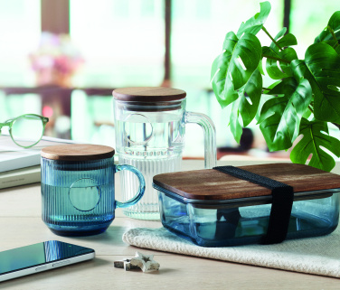 Лого трейд pекламные продукты фото: Ribbed glass mug 300ml