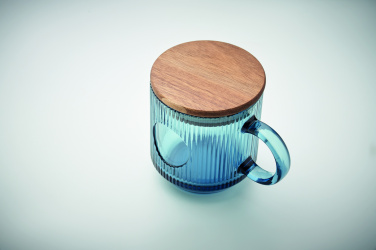 Лого трейд бизнес-подарки фото: Ribbed glass mug 300ml