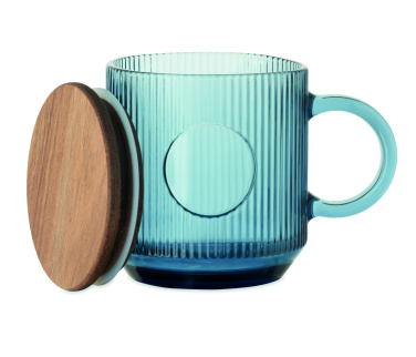 Лого трейд pекламные продукты фото: Ribbed glass mug 300ml